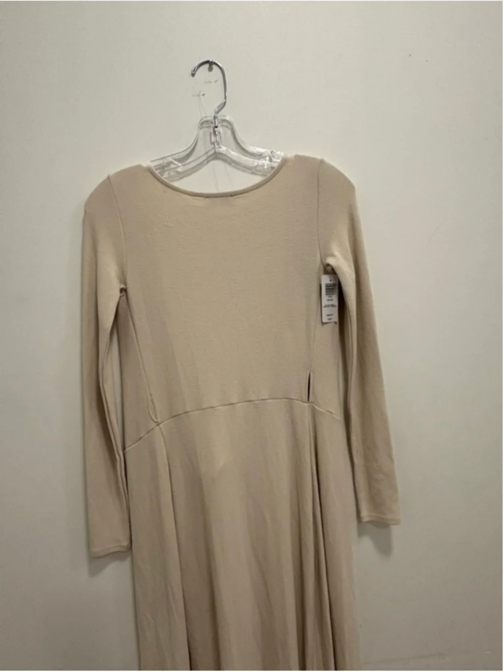 Aritzia Babaton Gaudi Wrap Dress Silver Birch Midi Jersey Tie Waist XXS - Picture 5 of 7
